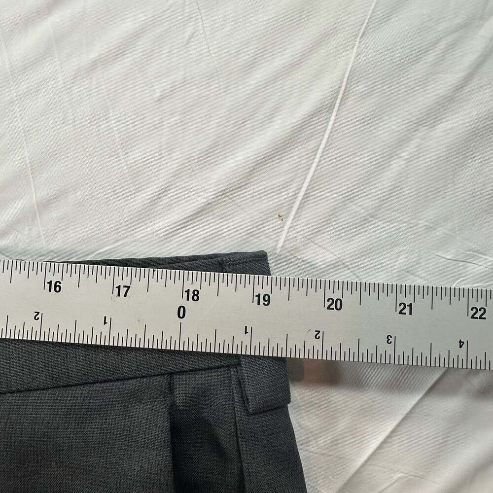 Haggar Cool Right Performance Flex Mens Dress Pants  Straight Leg Gray 38x30 - Picture 9 of 10